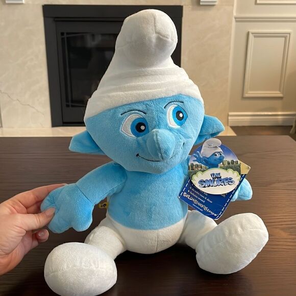 Build-A-Bear Workshops Smurfs Stuffed Animal Plush Toy NWT Excellent Used Cond… - Picture 1 of 12